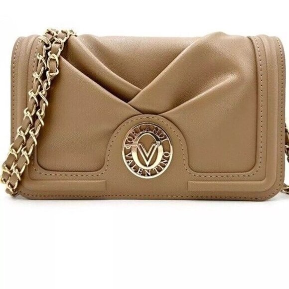Valentino Orlandi Tan & Gold Hardware Chain Crossbody Bag NWT - Picture 10 of 10